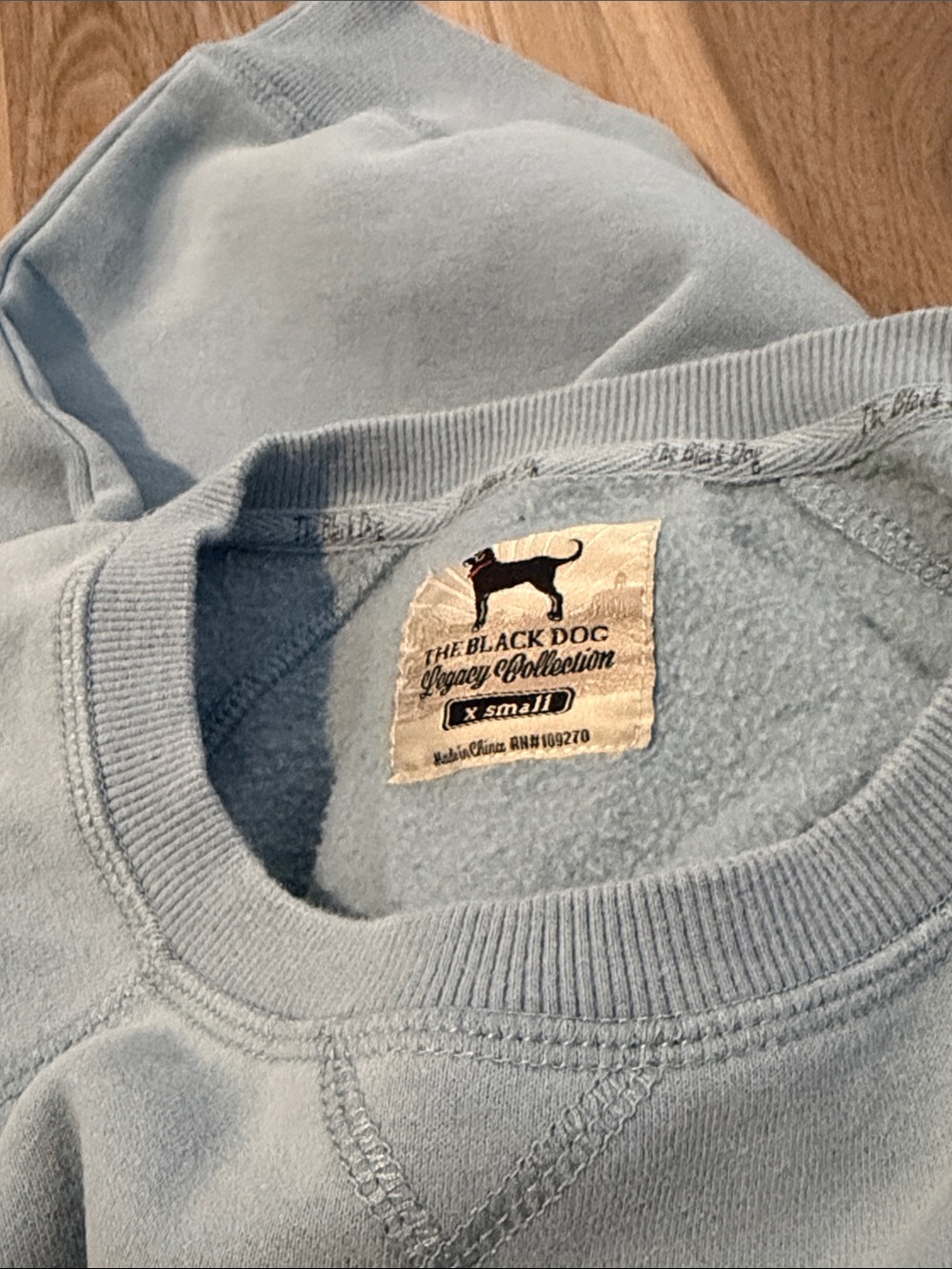 The Black Dog Light Blue Crewneck Sweatshirt - Picture 3 of 4